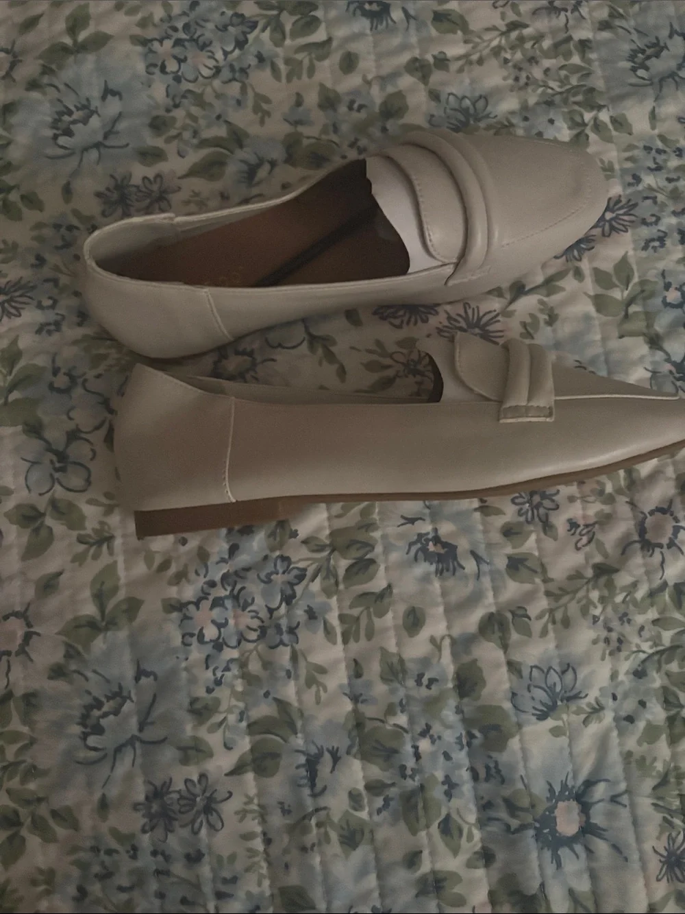 BAMBOO White Penny Loafer Flats